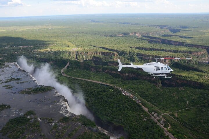 15 minutes scenic helicopter flight above Victoria Falls-Zimbabwe