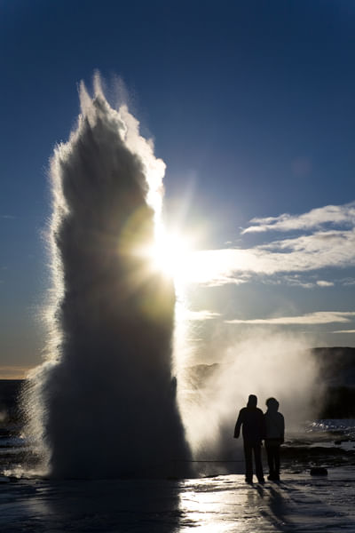 Geysir experience during 3 day golden circle and south coast tour