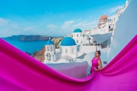 Santorini flying dress photo 5