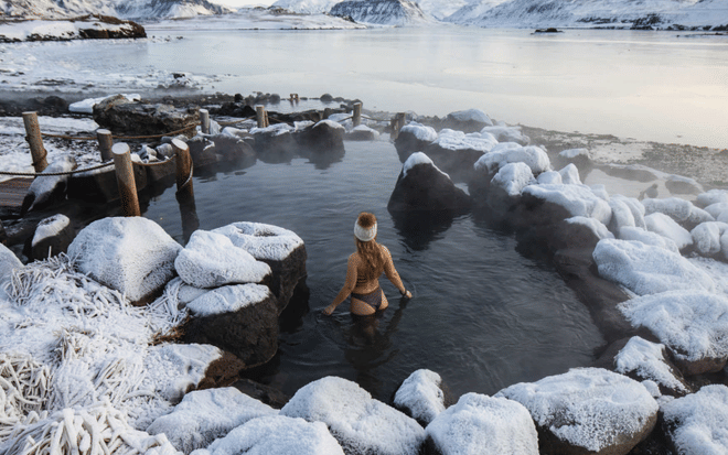 PRIVATE Glymur Waterfall Hike & Hvammsvík Nature Baths 