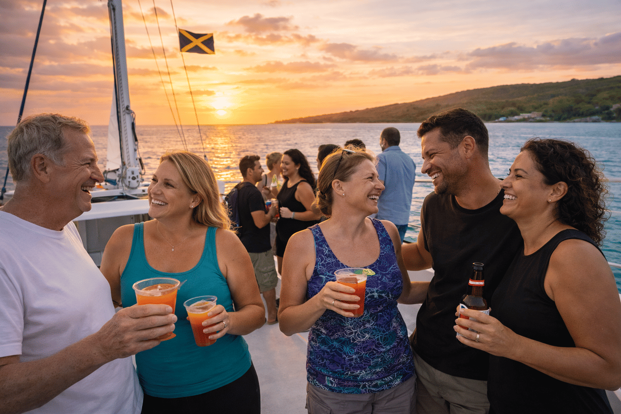 Ocho Rios Catamaran: Sunset Dinner, DJ & Open Bar Party Cruise 2