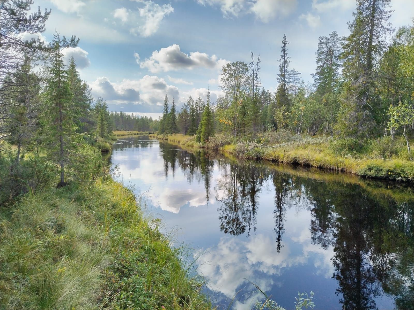 Beautiful day at the river Tankajoki