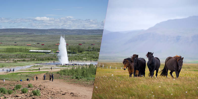 Golden Circle and Horse Ride with Reykjavik Sightseeing - Summer view