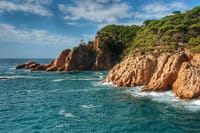 The rugged coastline provides excellent kayaking environment.