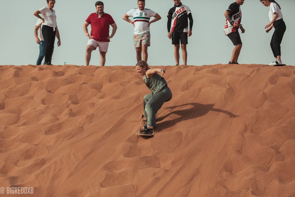 Big Red Desert Buggy Tour 2 Hours with Camel Ride & Sandboarding