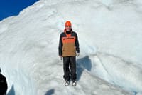 walking on the glacier