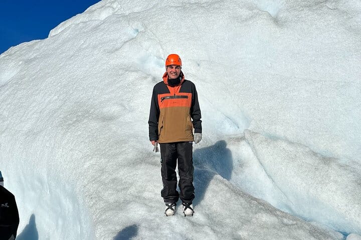 walking on the glacier