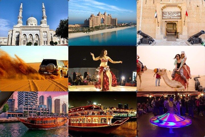 Dubai City Tour, Desert Safari and Marina Dhow Cruise Tour (TRIO) 2 Days