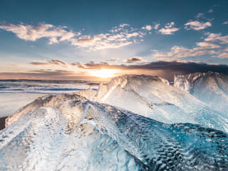 See-through Icebergs at Glacier Lagoon Iceland