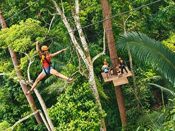 Flying Hanuman Zipline & Abseil Adventure with Hotel Transfer