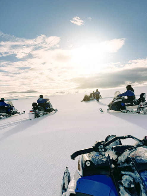 Snowmobile on Langjökull Glacier - Meet us in Husafell photo 2
