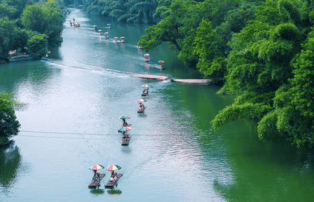 Bamboo Rafting Adventure on the Yulong River in Yangshuo