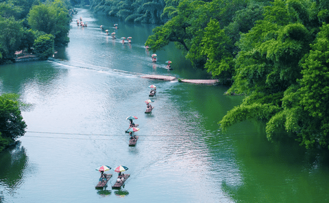 Bamboo Rafting Adventure on the Yulong River in Yangshuo