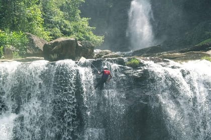 Waterfall Abseiling with Kingfisher Tours Sri Lanka