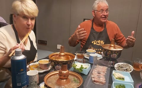Mongolian Hot-Pot Dinner with Beer in Beijing's Hutong