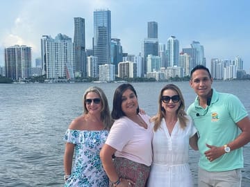 Key Biscayne Hobbie Beach. perfect Miami Skyline photo