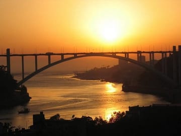Sunset and Ponte da Arrábida Bridge