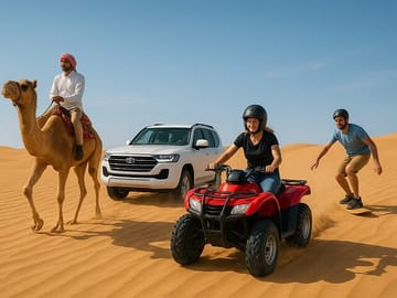 Dubai Desert Adventure: Quad Biking, Camel Ride & Sandboarding