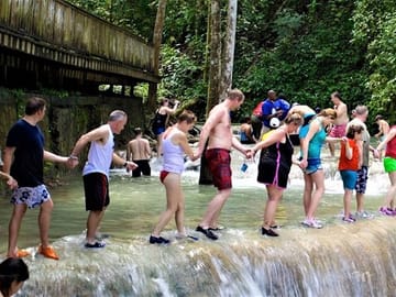 Climbing Dunns River Falls