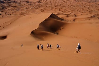 Walking Trip Sunset Into Erg Chebbi Dunes, With Local Guide.