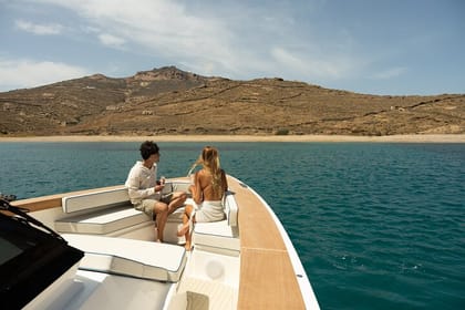 Private 5-Hour Cruise on Ultra Luxury Brand-New Yacht in Mykonos (Nevma)