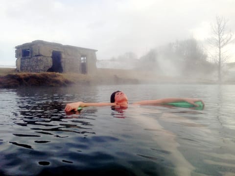 Floating in the Secret Lagoon