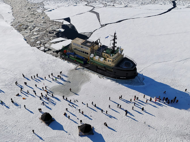 From Rovaniemi: Icebreaker Arktis Cruise with Ice Floating