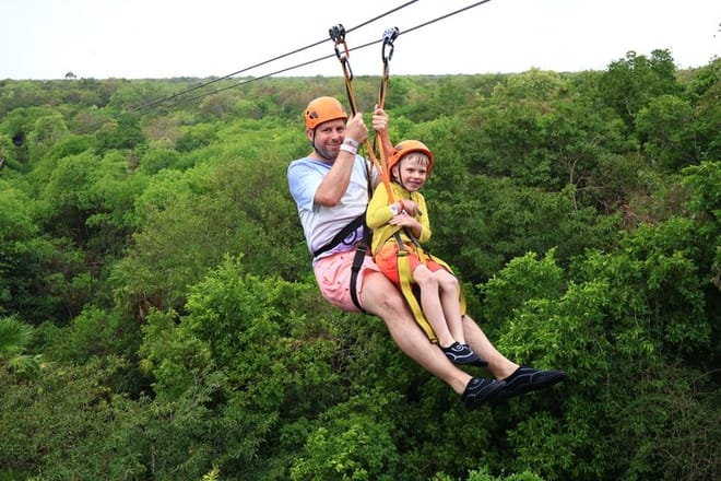 Aventura en cenote Yaxmuul Ceremonia y rapel del chamán maya