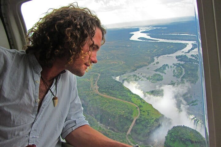 15 minutes scenic helicopter flight above Victoria Falls-Zimbabwe
