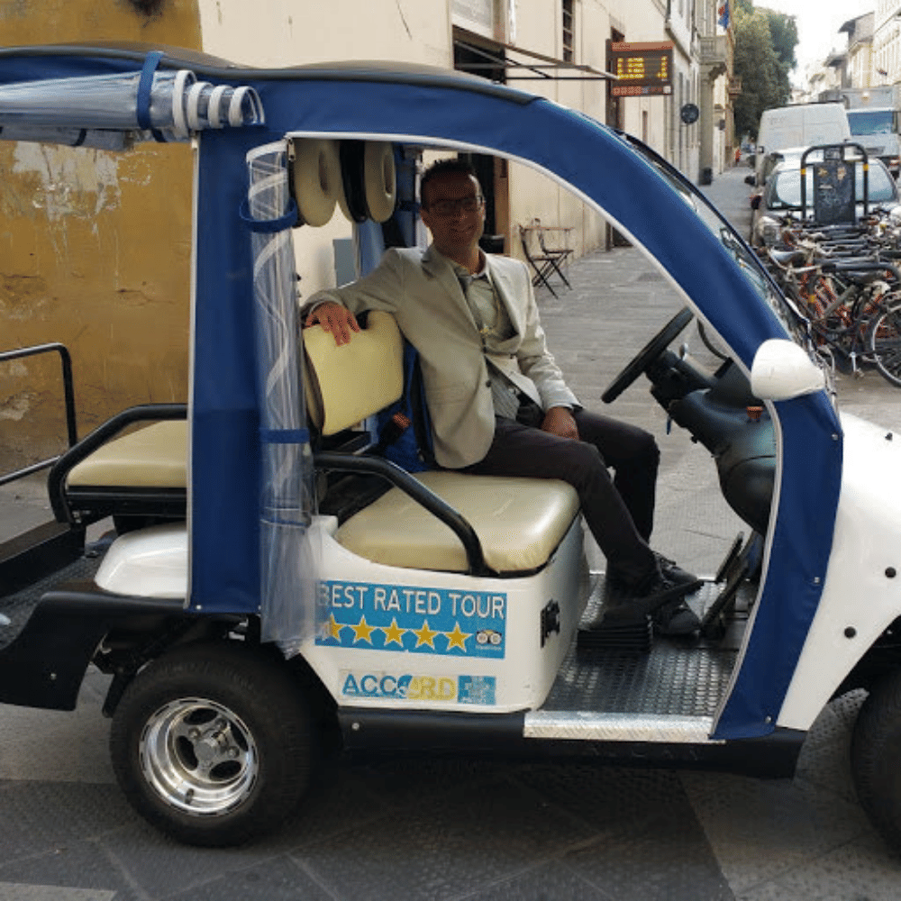 Florence Grand Tour by Electric Golf Cart + Visit Uffizi Gallery