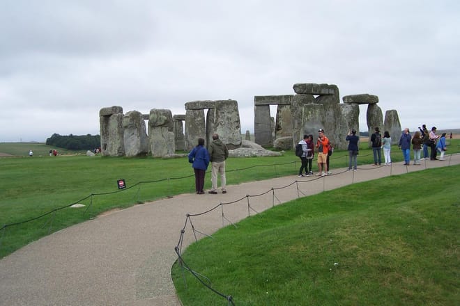 <p>Lots of people taking in the wonders of Stonehenge.</p>