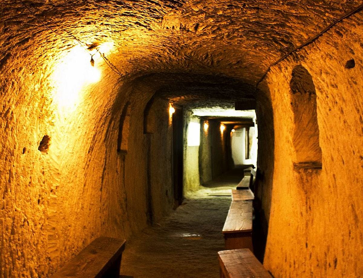 Underground Air Raid shelters used duering World War 2