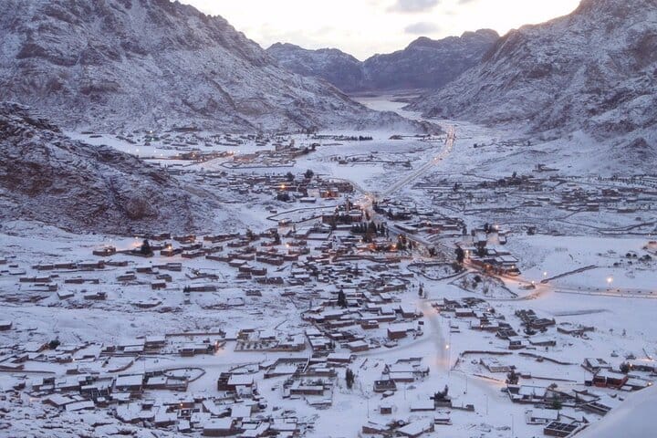St Catherine’s Monastery and the Summit of Mount Sinai from Sharm