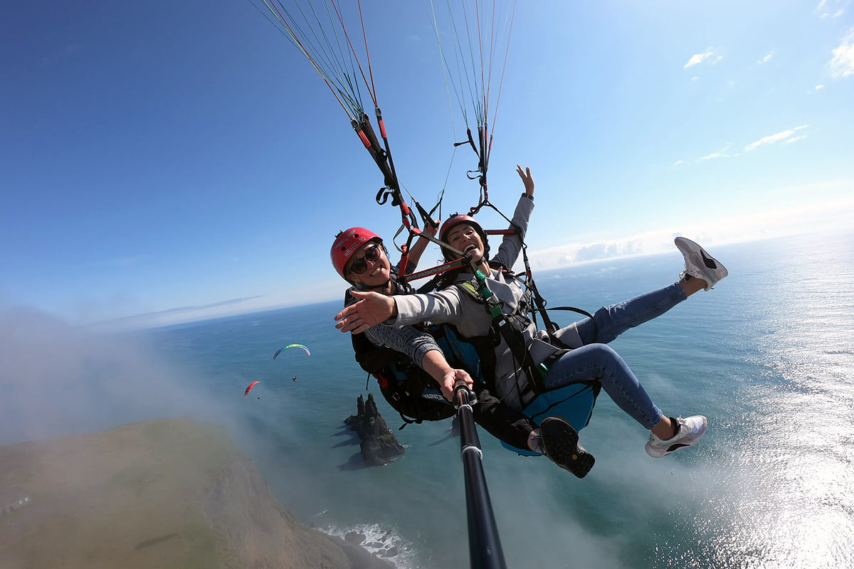 Paragliding in Vík, Iceland