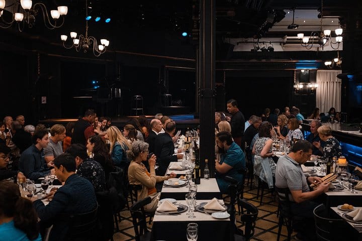 Guests enjoy an Argentine feast before the tango show.