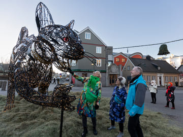 The Icelandic Christmas cat in downtown Reykjavik