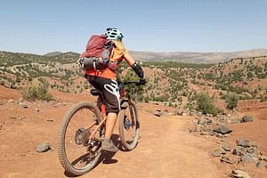 MTB in atlas mountains: Marrakech to Imlil and cycling to Kik Plateau, Ouirgane