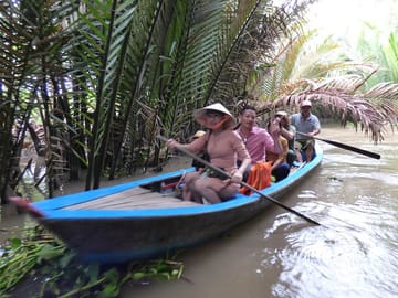sailing in the Mekong delta stream