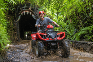 Ubud ATV Adventure Through Waterfall River and Tunnel