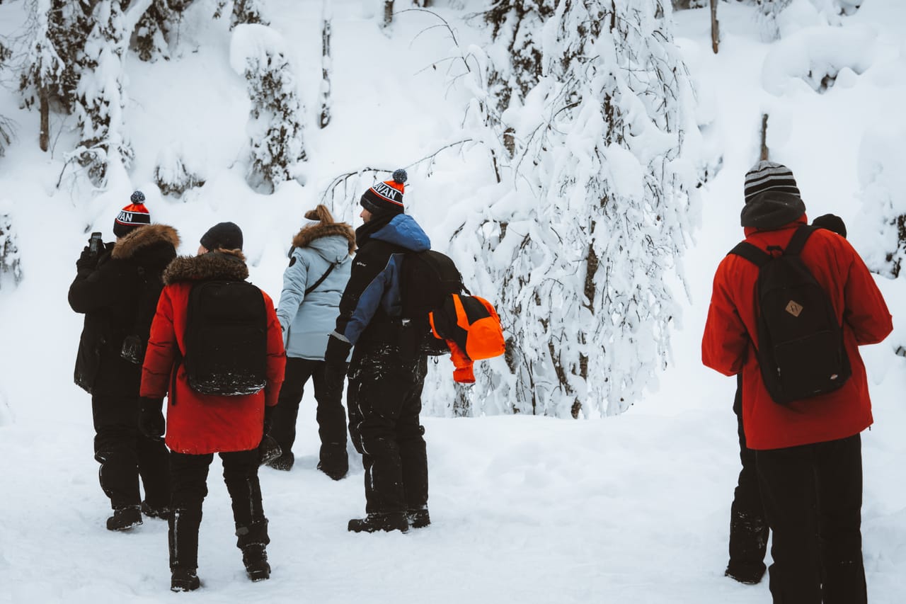 Exploring Korouoma Canyon in small group