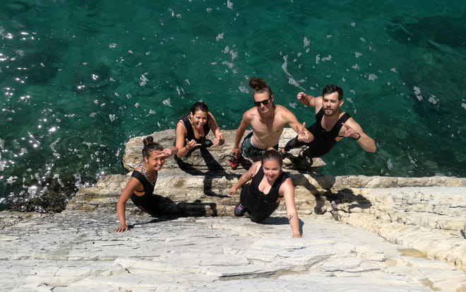 Deep Water Soloing and Cliff Jumping Adventure Split