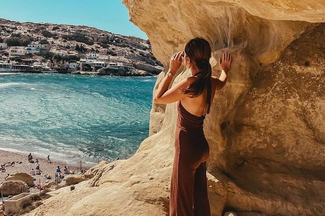 Ancient Palaces with Minoan Wine Routes & Iconic Matala Beach from Chania