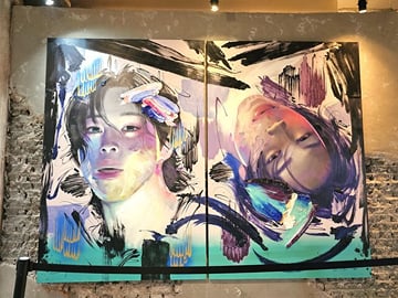 BTS Jimin Portrait Art at a Busan Cafe