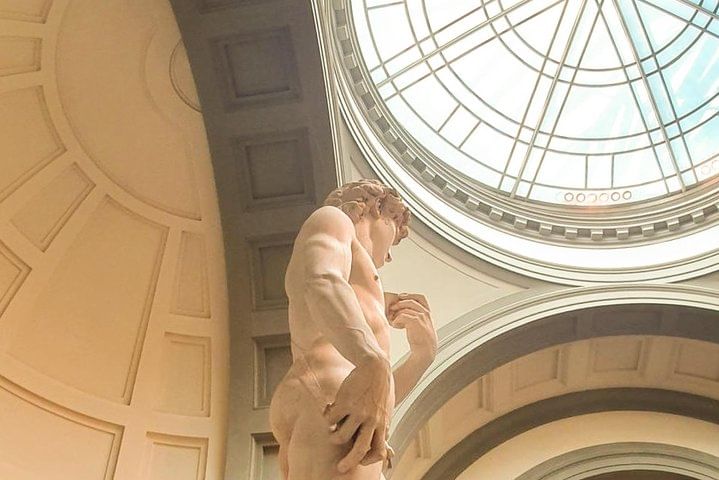 View from the bottom of the Michelangelo's David