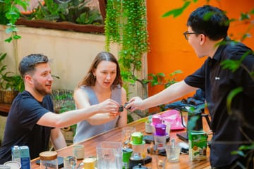 Hanoi Coffee Brewing Class with Snacks and Wine Tasting