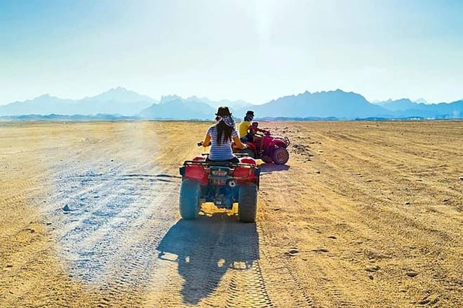 AِTV Quad Sunset Safari &amp; Camel Ride With Transfer - Hurghada