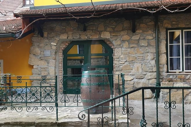 the entrance of a tipical Heuriger