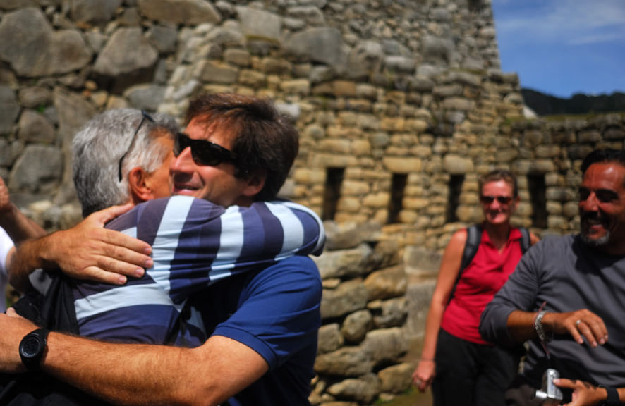 amigos en Machu Picchu