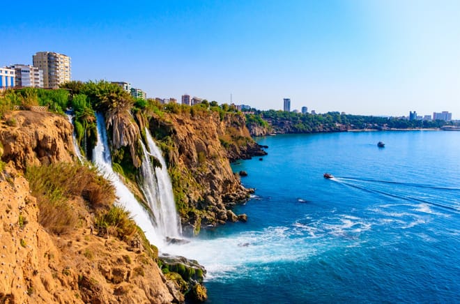 City of Side: Antalya City Tour w/Boat Trip, Old Town & Waterfall