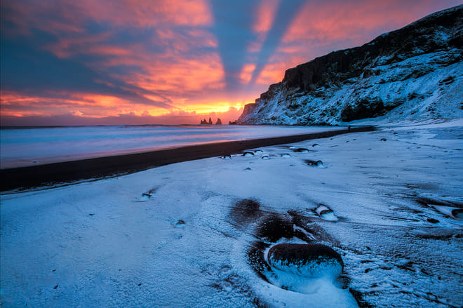 Black sand beach south coast day 
